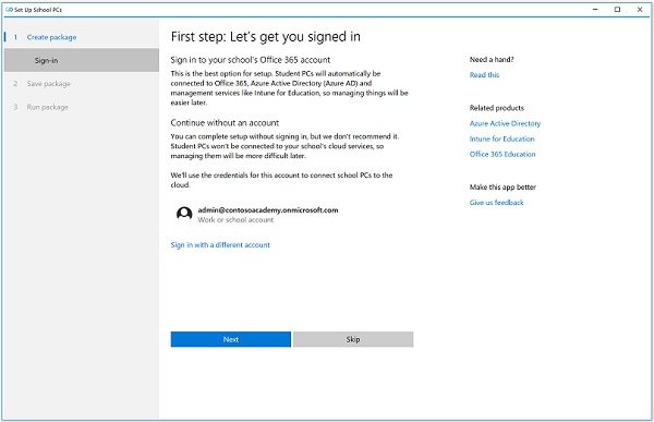 Set Up School PCs app