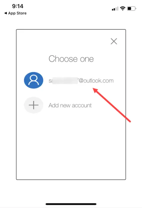 Choose Account