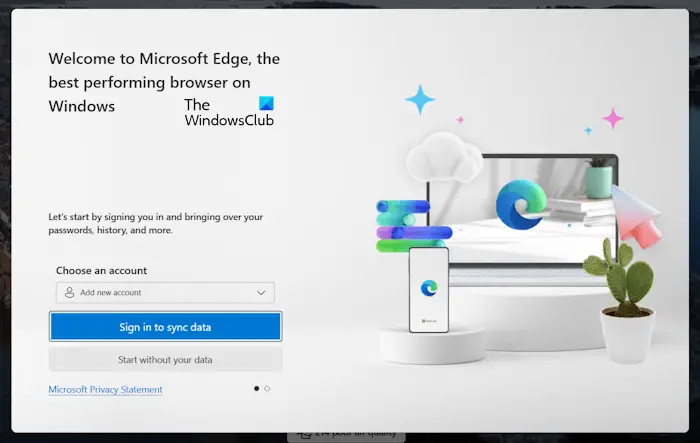 Create permanent profile in Edge