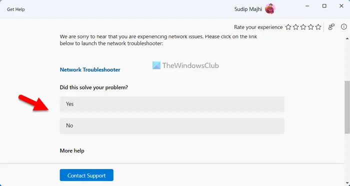 Run Network and Internet Troubleshooter