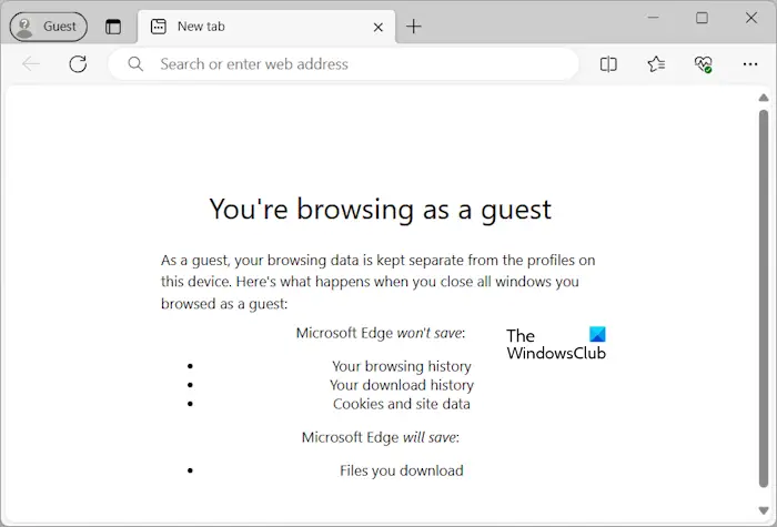 Guest Profile in Edge