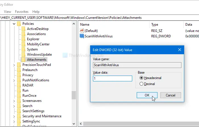 How to prevent Windows from notifying antivirus to scan file attachment