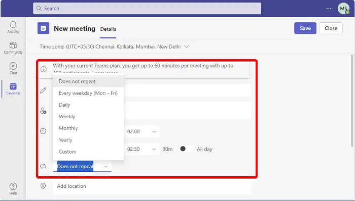 Set Up Recurring Reminders in Microsoft Teams
