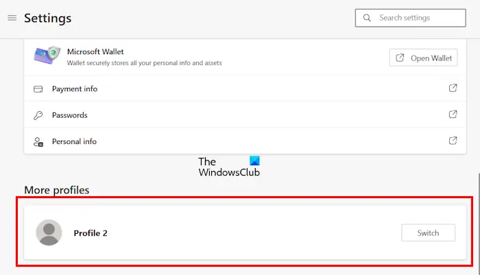 Switch between Edge profiles