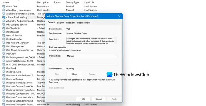 VSS or Volume Shadow Copy Service